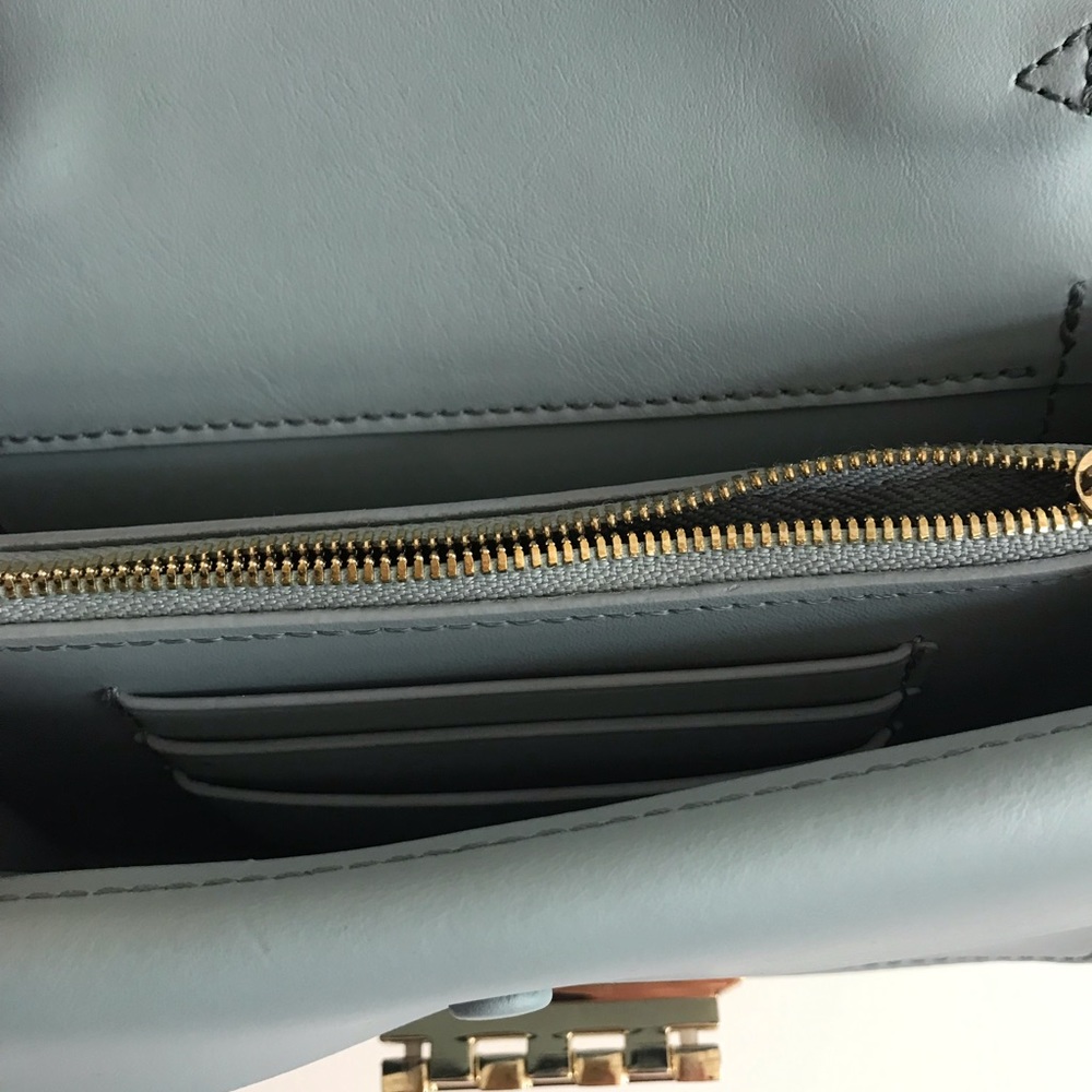 ZAC Zac Posen Earthette Crossbody Chain blue green - Picture 4 of 7